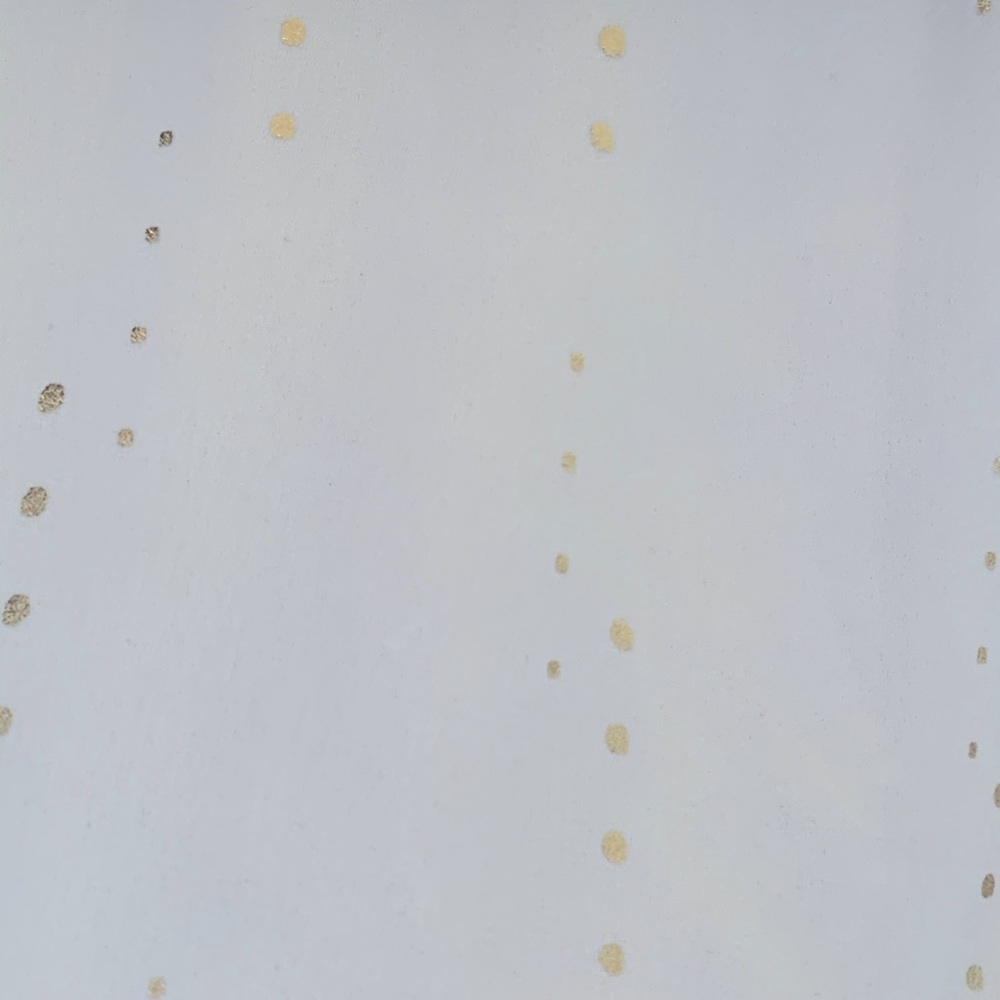 Who What Wear cream blouse with gold dots